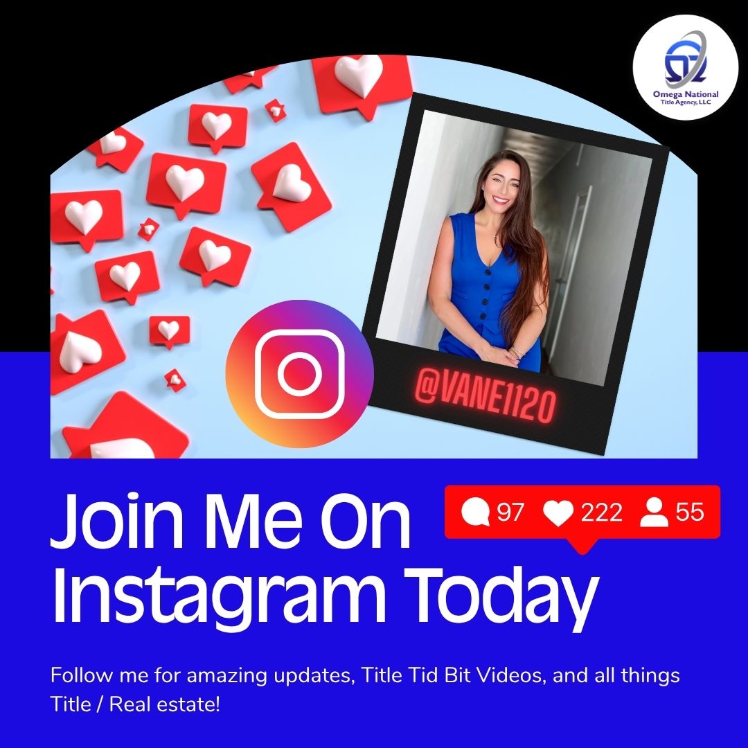 Social media promotion with a woman in a blue dress, Instagram logo, and text inviting to join on Instagram.